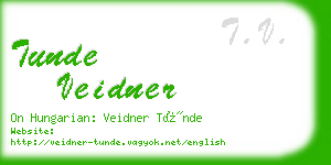 tunde veidner business card